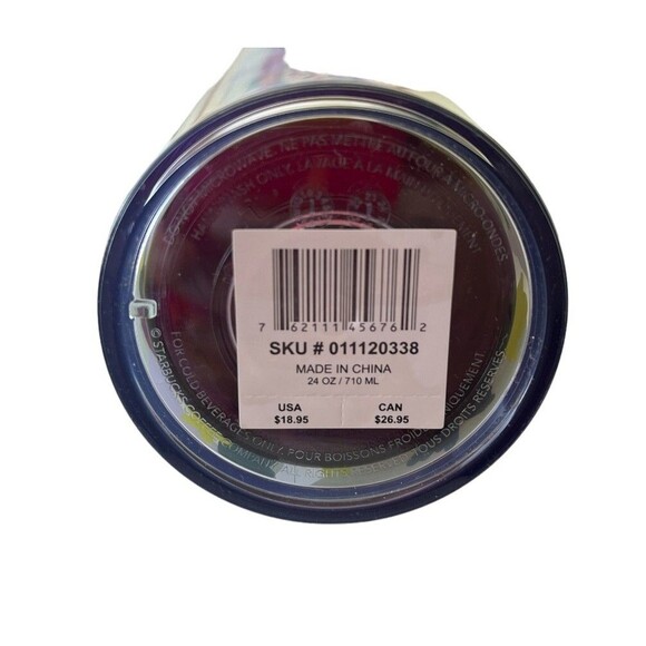 Starbucks Tumbler Pansy Purple Lilac Lavender Flower 24 Oz New 2020 - Picture 5 of 5